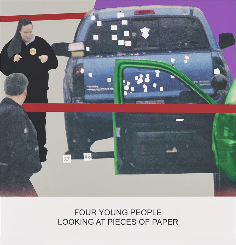 John Baldessari, The News: Four Young People Looking, 2014
