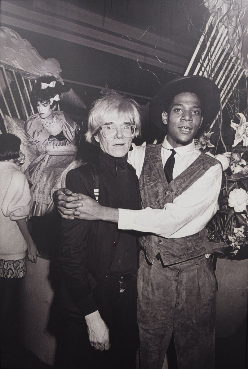Ben Buchanan, Andy Warhol & Jean-Michel Basquiat at AREA, NYC, 1985, 1985