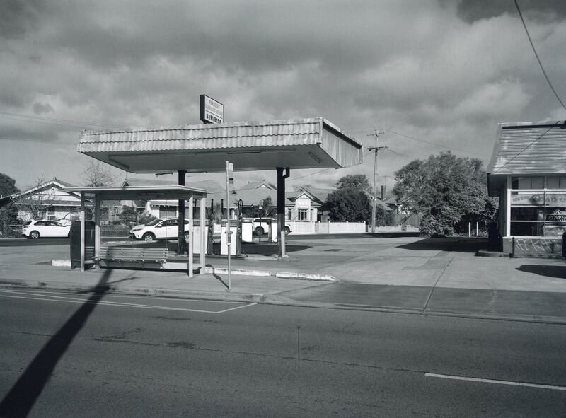 Laurence Aberhart, Panteli's Service Station, Williamstown, Melbourne, Victoria, 29 July 2018, 2018