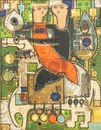 Sadegh Tabrizi, Figures on Horseback