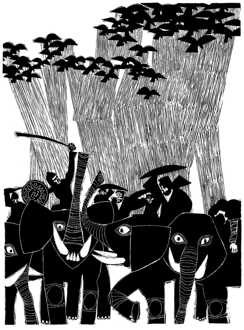 Morteza Momayez, Illustration for Ghoran, 1962
