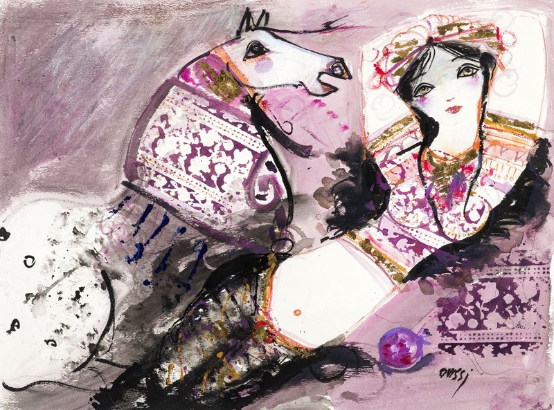 Nasser Ovissi, Femme au cheval