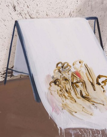 Tala Madani, House on Linen, 2021