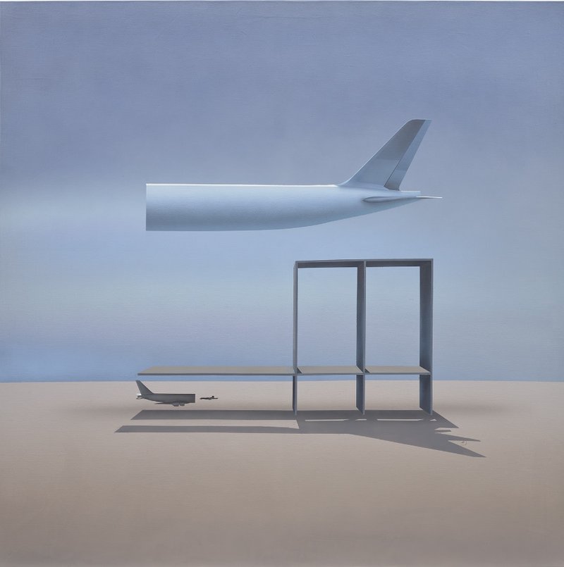 Mehdi Ghadyanloo, Staircase and Airplane, 2015