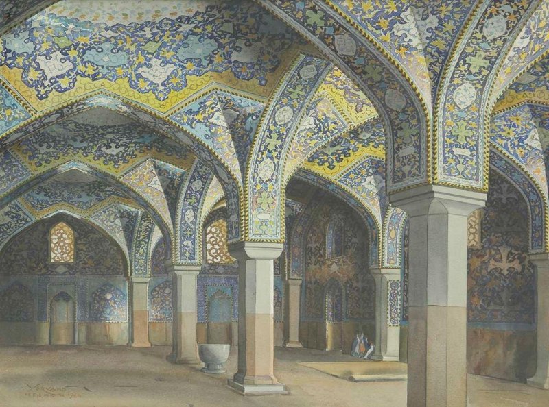 Yervand Nahapetian, Interior of the Shah Mosque in Isfahan, 1964