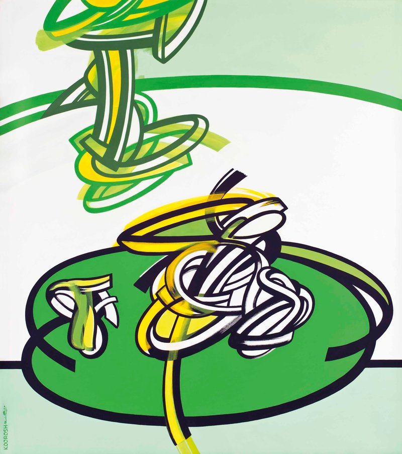 Koorosh Shishegaran, One Stroke of Paint, 2005