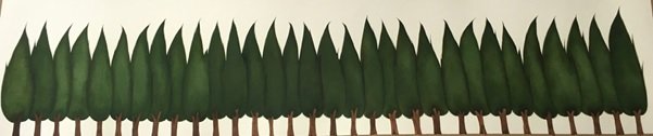 Maryam Baniasadi, Trees in Line, 2020