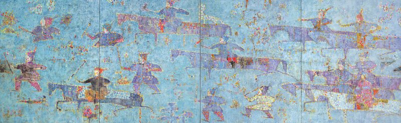Reza Derakshani, They Hunt Turquoise, They Hunt Blue, They Hunt the Pink, 2012