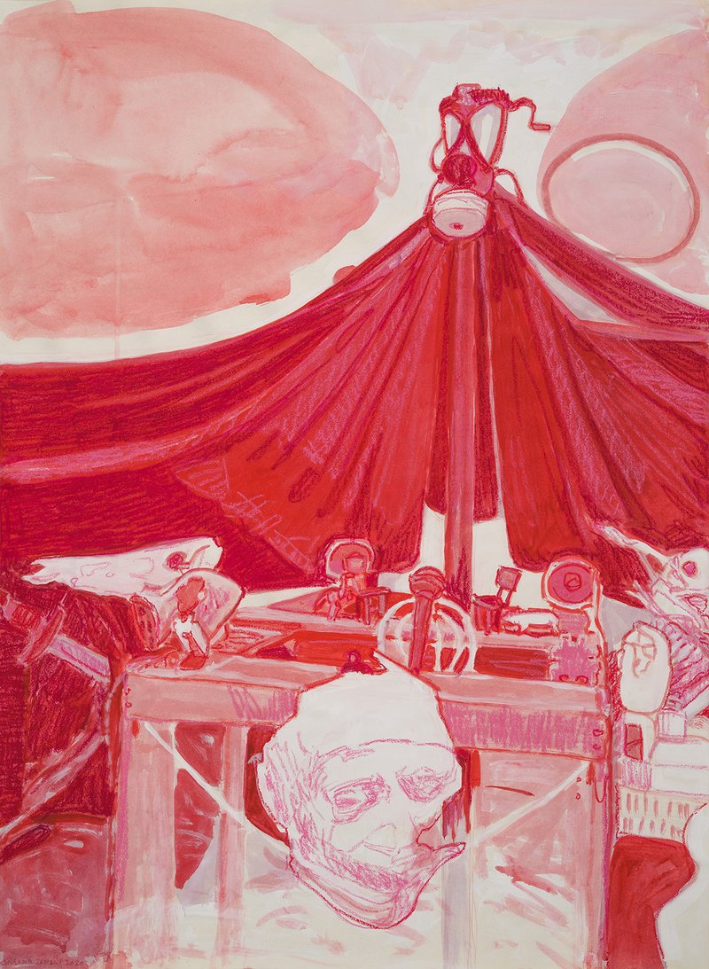 Sourena Zamani, Study for "Step right up" No.2, 2020
