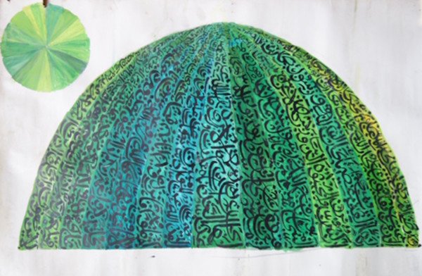 شارل حسین زنده‌رودی، اتود برای گنبد مسجد جامع دانشگاه تهران، 1344