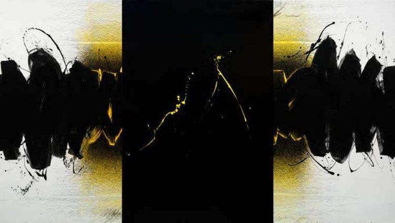 Golnaz Fathi, Polyptique Jaune, 2018