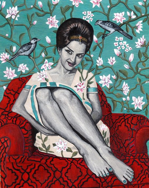 Soheila Sokhanvari, Wild at Heart - Portrait of Pouran Shapoori, 2019