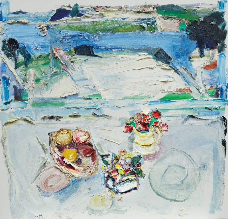 Manoucher Yektai, Still Life in Landscape, 1983
