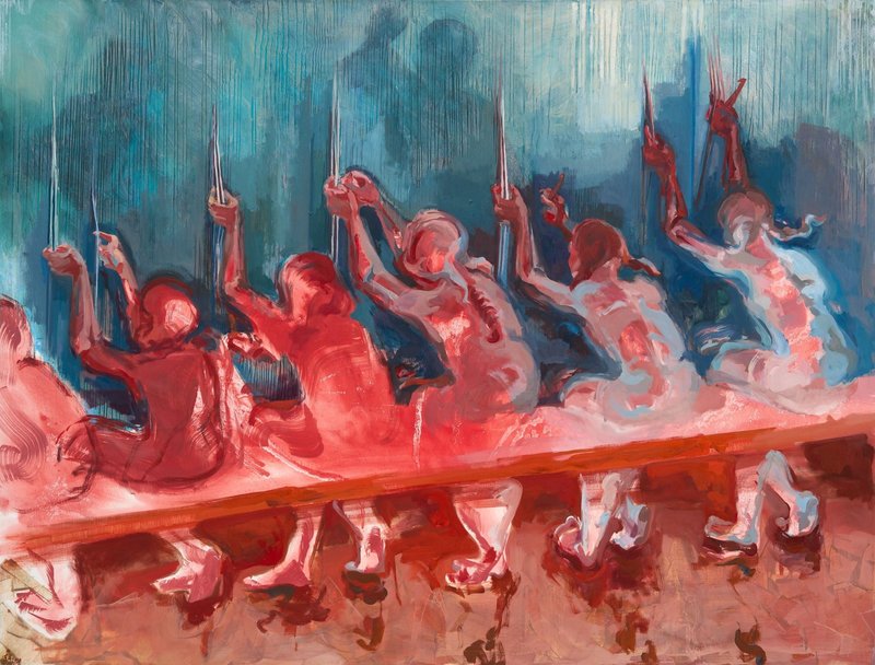 Shoora Majedian, Weaving the Red, 2021