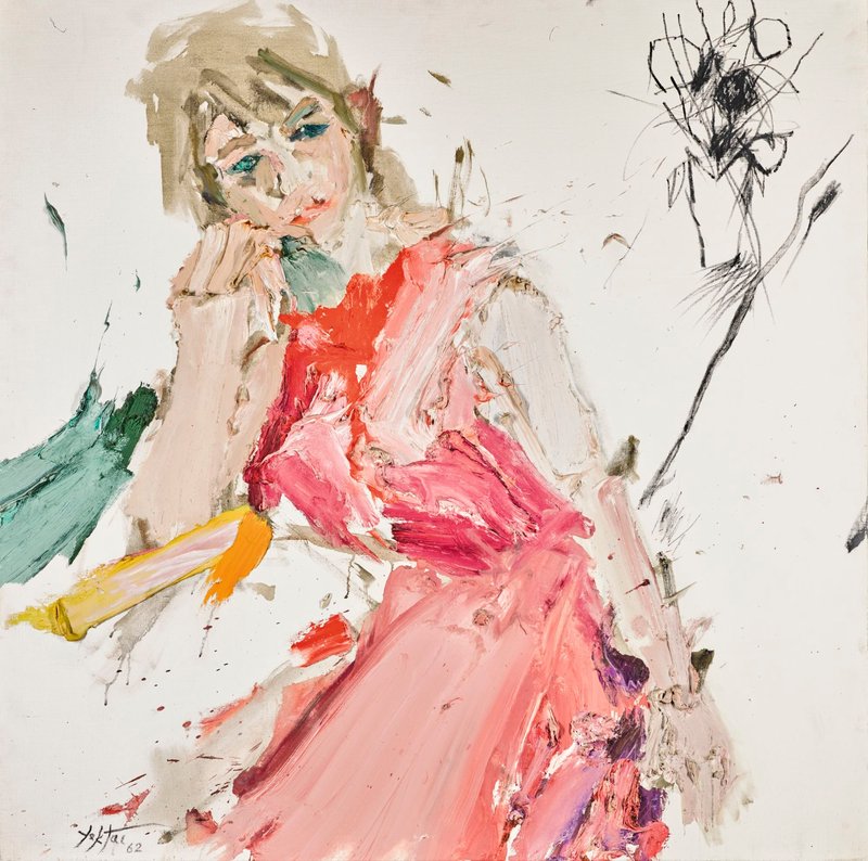 Manoucher Yektai, Portrait of Mrs. Homa Vakil Mansour, 1962