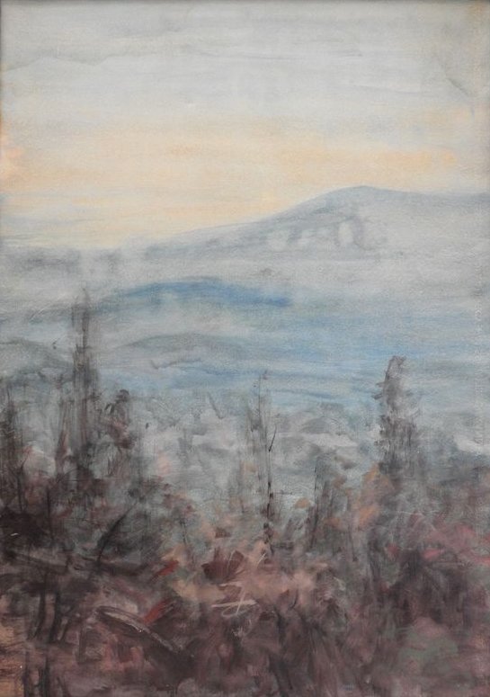 Nasser Assar, Paysage Nuageux, 1970