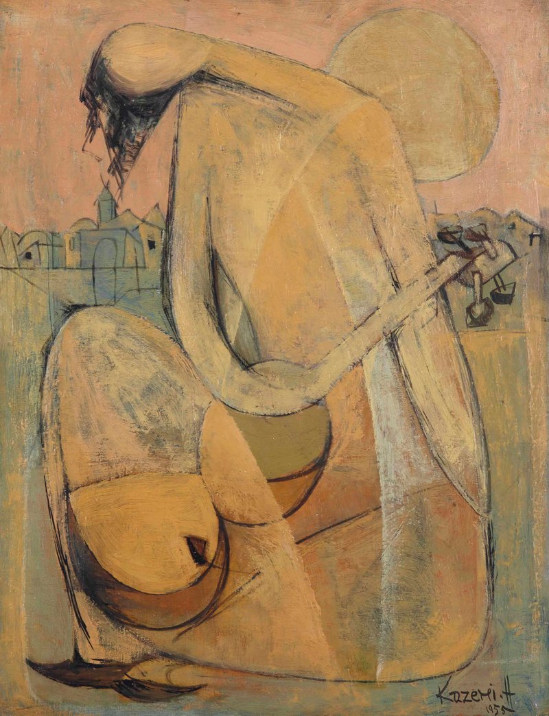 Hossein Kazemi, Tar Player, 1955