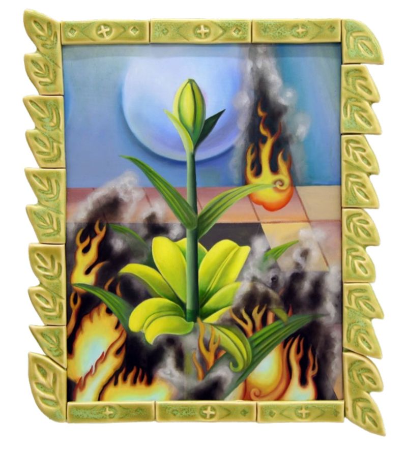 Zara Rasouli, The Lily in Fire, 2025