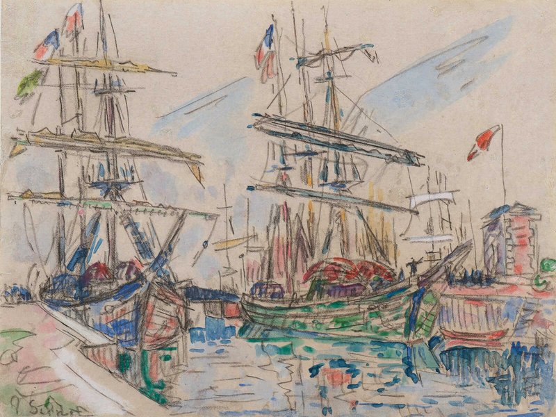 Paul Signac, Goélettes à Paimpol, 1927