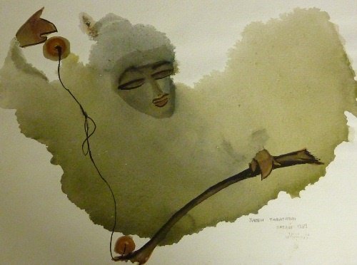 Jazeh Tabatabai, Two Figurative Studies, 1969