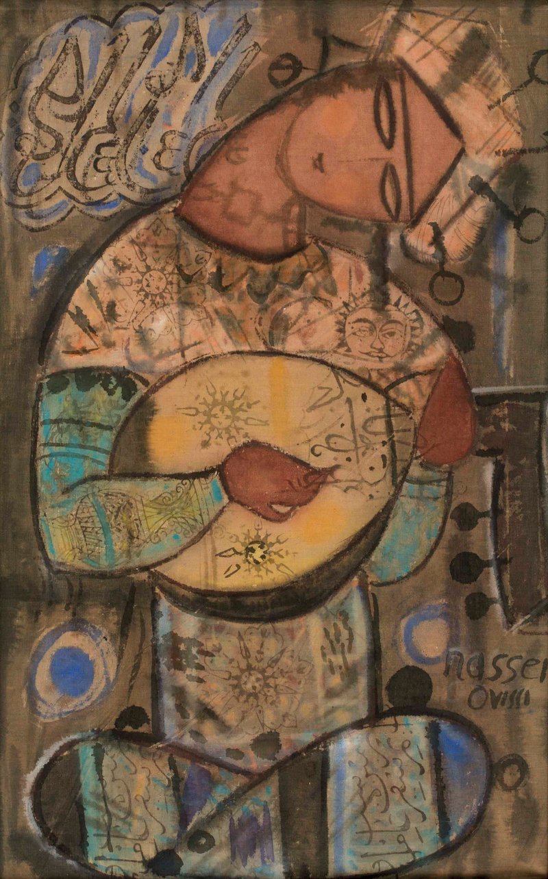 Nasser Ovissi, The Lute Player, 1960