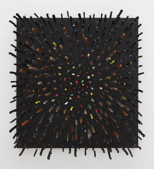 Farhad Moshiri, Colored Knives on Black, 2013