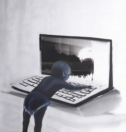 Tala Madani, Silver Sunset (Delete), 2021