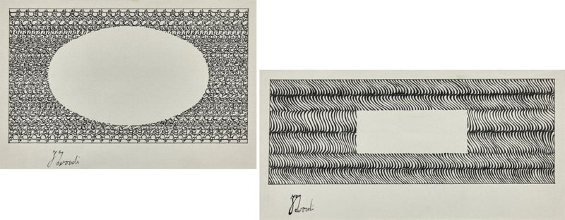 Charles Hossein Zenderoudi, Calligraphy Drawings