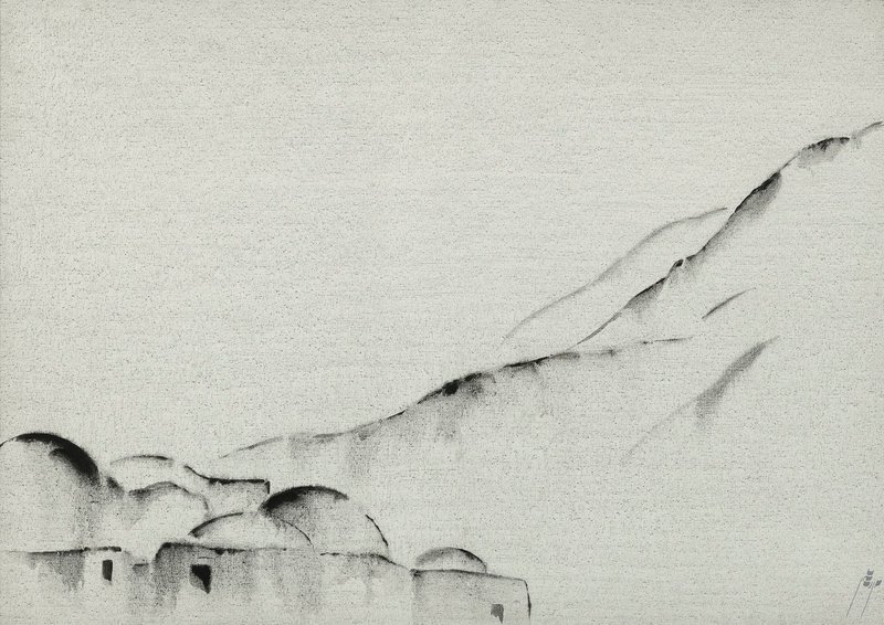 Sohrab Sepehri, Untitled (Village), 1976