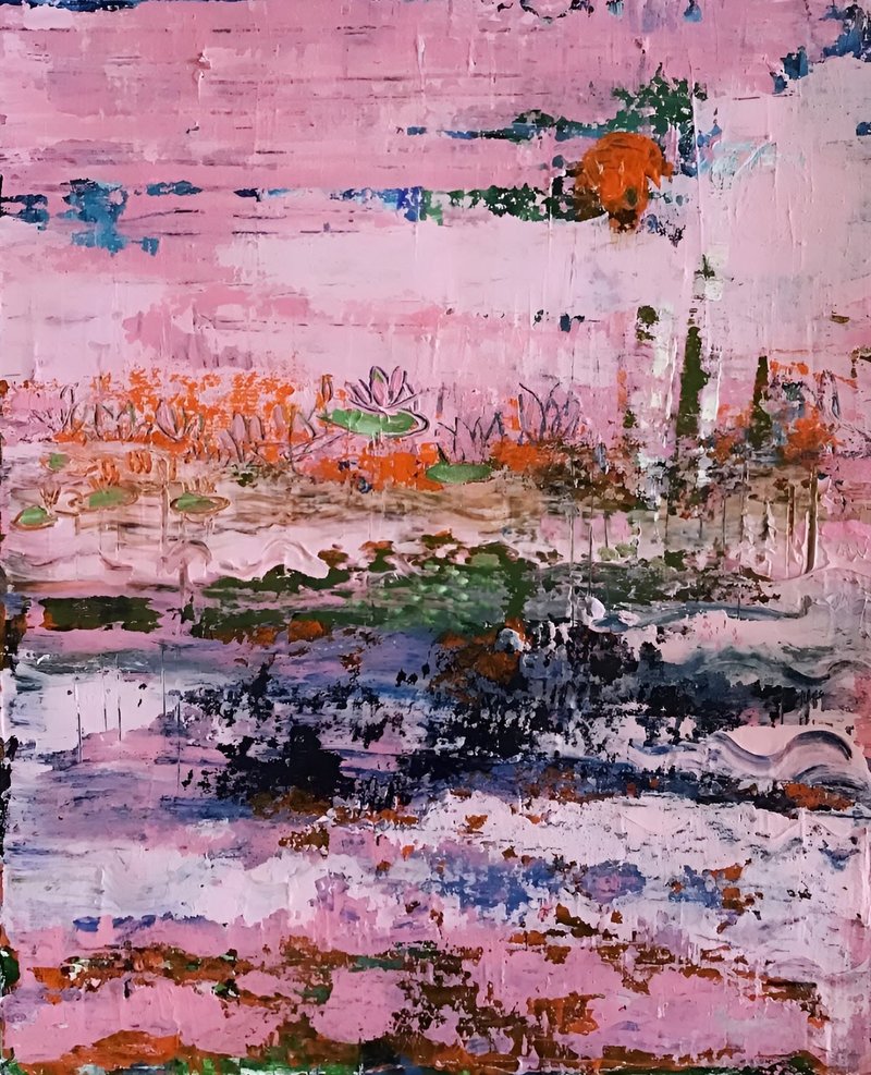 Golnaz Golshan, Pink Pond, 2023