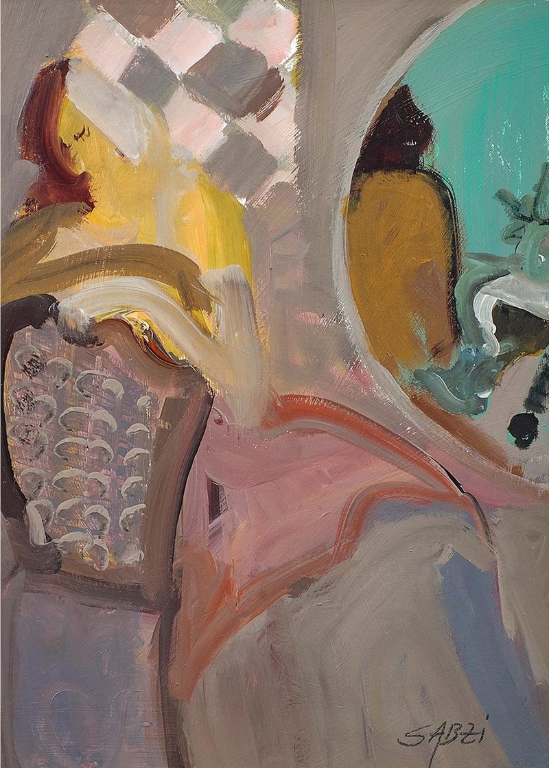 Mahmoud Sabzi, Woman Resting on Chair