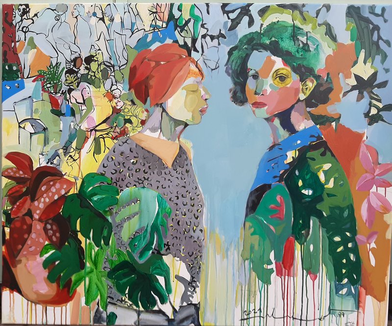 Golnaz Afraz, Suddenly Orange, 2021
