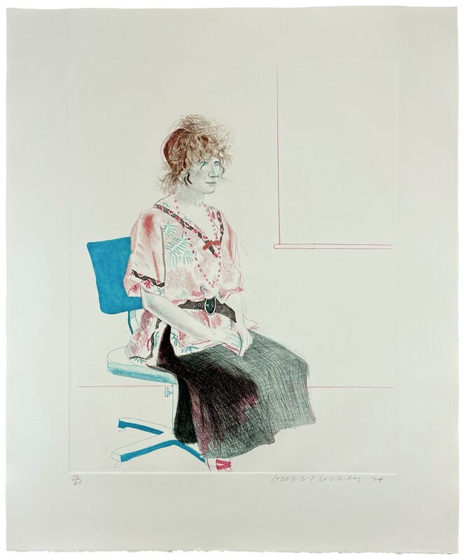 David Hockney, Celia Seated on an Office Chair, 1981