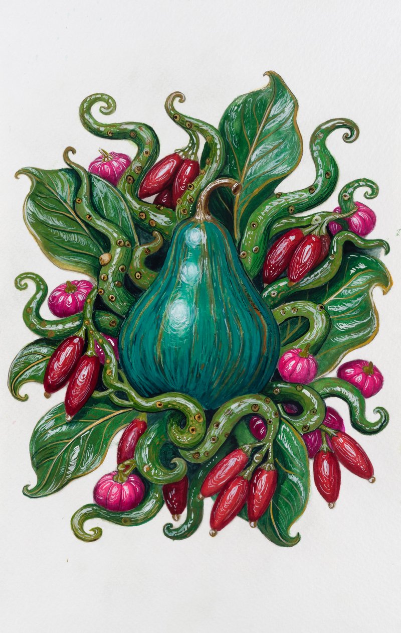 Elaheh Ramezani, The Liminal Arboretum: Cucurbitaceous Peppers, 2026