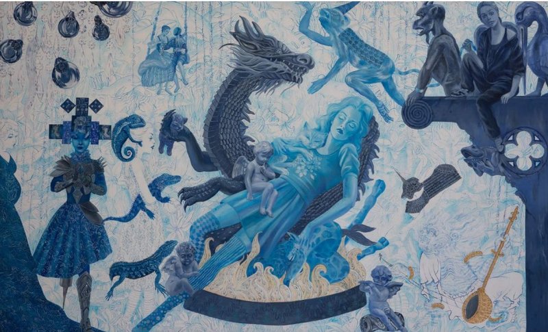 Nafiseh Moeini, Blue 003, 2024