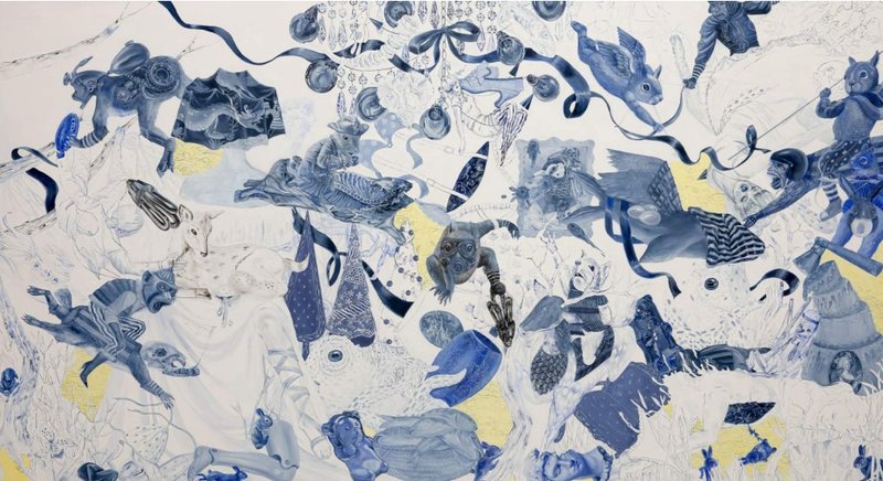 Nafiseh Moeini, Blue 001, 2023