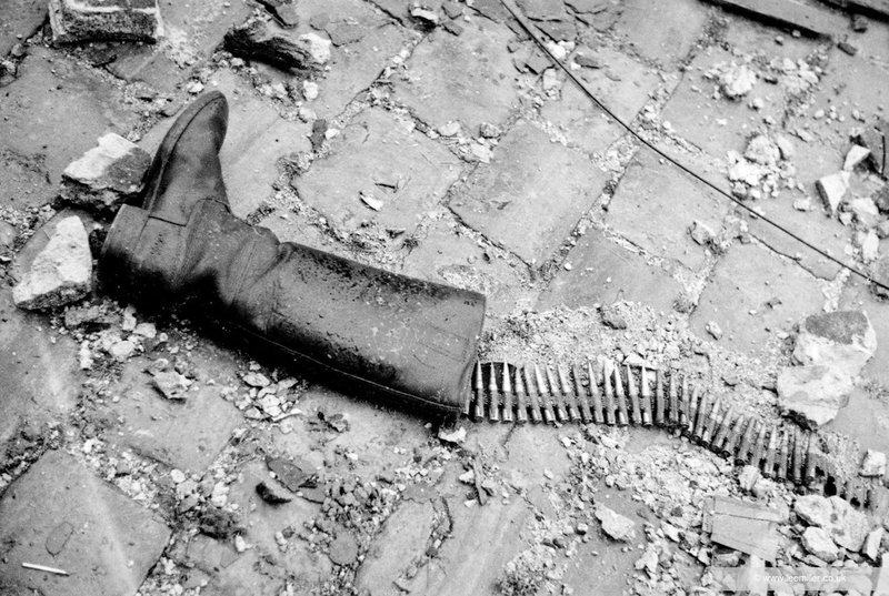 Lee Miller, Debris on pavement outside, St Malo, France, 1944